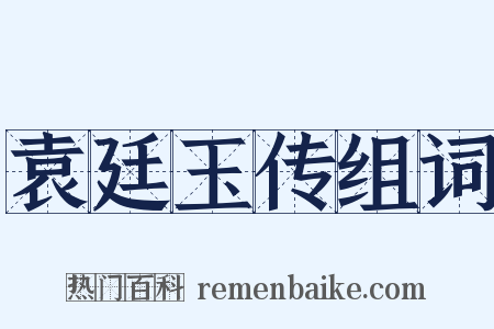 袁廷玉传组词是什么意思的图片